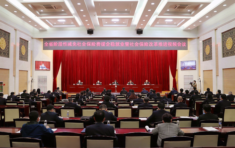 甘肅省階段性減免社會保險費援企穩(wěn)就業(yè)暨社會保險改革推進視頻會議召開