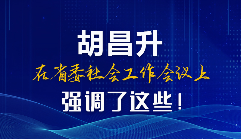 圖解|胡昌升在省委社會工作會議上強(qiáng)調(diào)了這些！