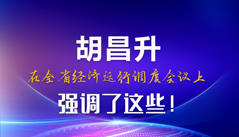 圖解|胡昌升在全省經(jīng)濟運行調(diào)度會議上強調(diào)了這些！