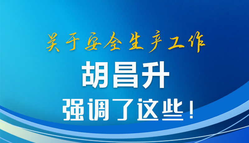圖解|關(guān)于安全生產(chǎn)工作 胡昌升強(qiáng)調(diào)了這些！